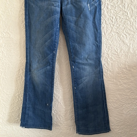 7 for all mankind Medium Wash Bootcut Distressed Jeans 26 - Picture 6 of 11
